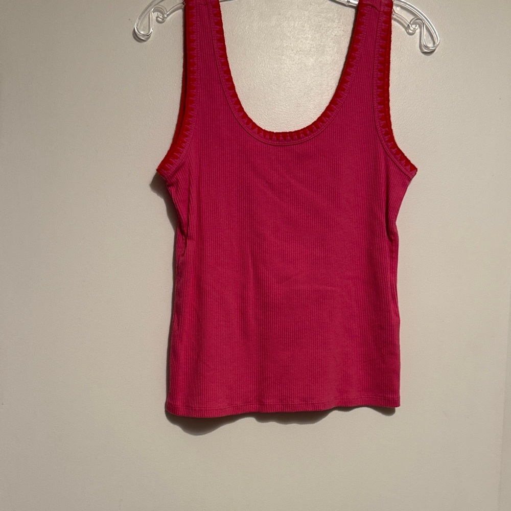 JCREW Women’s Hot Pink Ribbed Tank Top